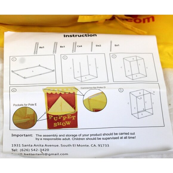 Alvantor Pop Up Puppet Show Tent Booth Pretend Play Preschool Daycare Easy Store - Picture 4 of 8